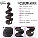 XYHair 4 Bundles Brazilian Ombre Body Wave Hair Grade 7A 100% Unprocessed Ombre Bundles Human hair Extensions(14-16-18-20, nature black)