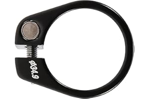 Generic Aluminum Alloy 34.9mm Bike Seat Post Clamp Durable for Mountain Road Bicycle 5Colors (34.9mm Black)