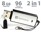 Spy USB Voice Recorder +8 Gb Memory Stick in One - Audio Recorder - Digital Sound Voice Recorder - Mini Dictaphone - Compatible with Windows and Mac System - Spy Gadget - For Professionals & Students!