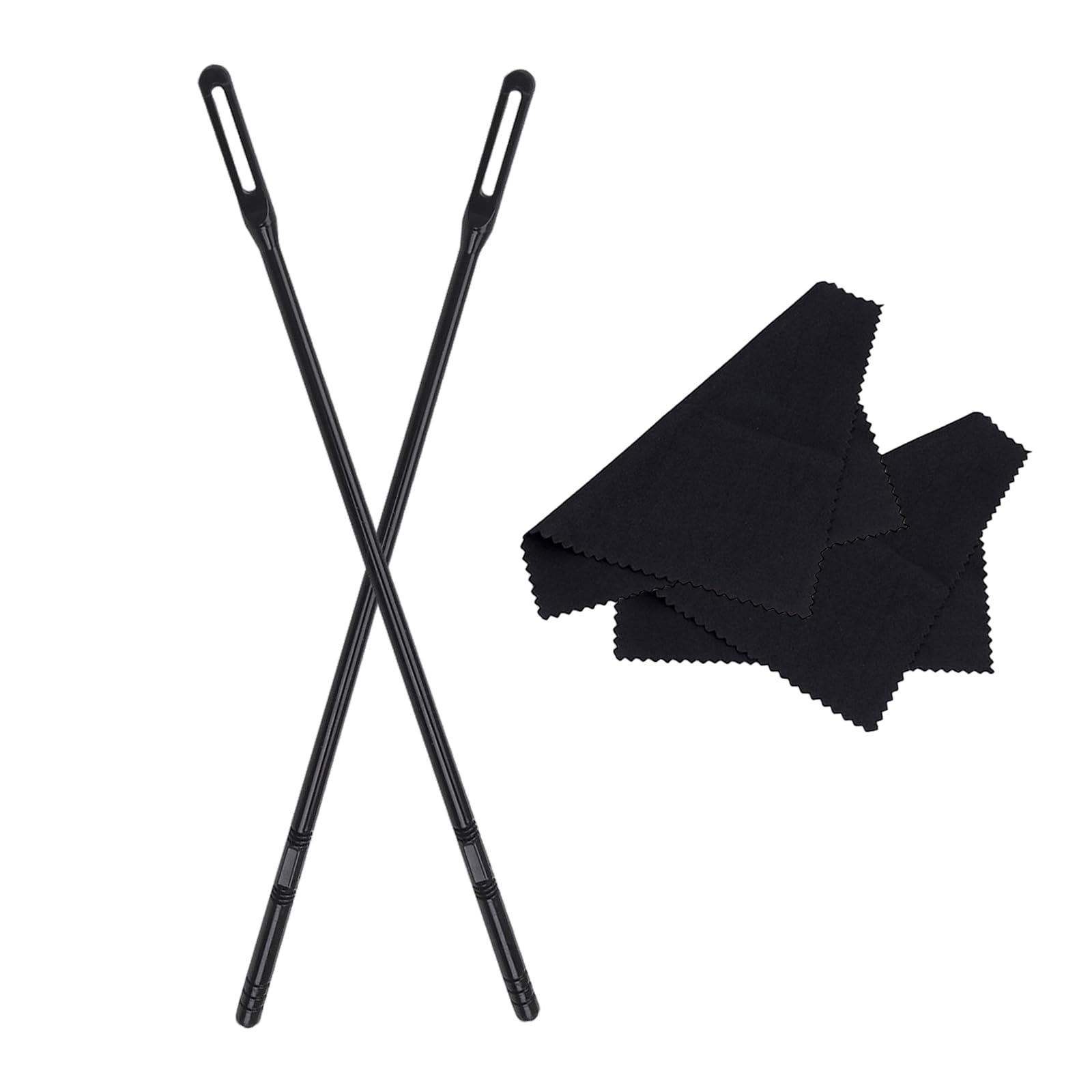 WUMUZAI Flute Cleaning Rod with 2 Flute Cleaning Cloth, Flute Cleaning Kit, Flute Clean Stick, Flute Recorder Cleaning Kit Tool for Music Instrument Care Polishing (Set of 2)