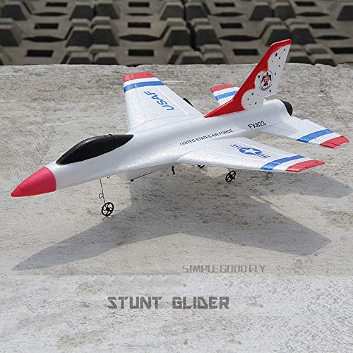 Gbell FX-823 RC Glider Airplane for Kids Adults - EPP Foam 2.4G 2CH Remote Control Helicopter Plane Glider Toys Christms Birthday Gifts for Boys Girls 12 + Year Old & Adults (White /Ship from US)