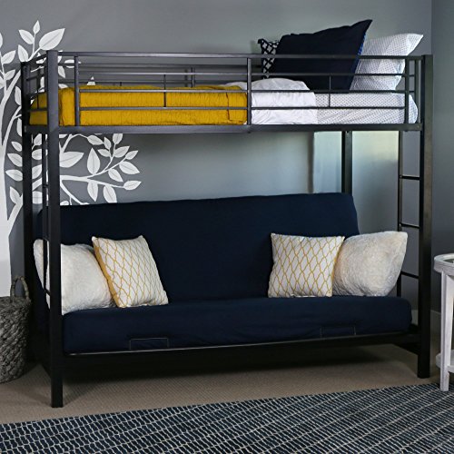 Walker Edison Twin Over Futon Convertible Couch With Metal Frame