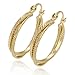 Juvel Jewelry Fashion Noble Style 14K Gold Plated Hoop Earrings 3 Circles Round Shape For Party