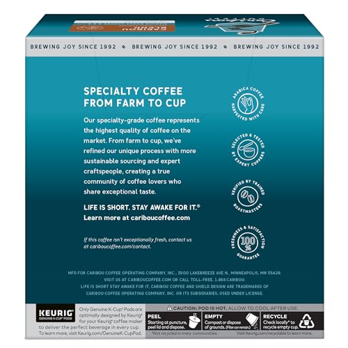 CARIBOU COFFEE CARIBOU BLEND, KEURIG SINGLE-SERVE K-CUP PODS, MEDIUM ROAST COFFEE, 32 COUNT(PACK OF 1)