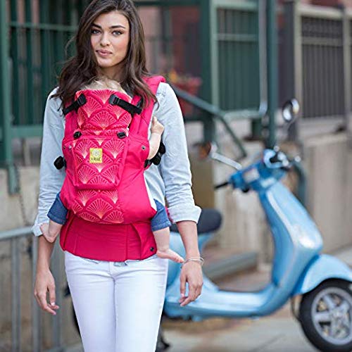 LÍLLÉbaby Complete Embossed Luxe Six-Position 360° Ergonomic Baby and Child Carrier, Coral