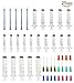 V-story 25 Sets Luer Lock Syringe 20ml/10ml/5ml/3ml/1ml with Blunt Tip Needles and Caps by