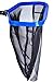 Crystal Pool Rake, Heavy Duty / /, Modern Brushed Aluminium Heat Treated Leaf Scoop - Easy Glide Low Drag Skimmer Scoop - Double Stitched Net Bag, Double Layer Long Life Basket Netting - Fast Scoop.
