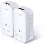 TP-Link TL-PA7020P KIT AV1000 2-Port Gigabit Pass Through Powerline Adapter Starter Kit up to 1000 Mbps, Multiple HD Streams, Online Gaming and No Configuration Required, UK Plug - Pack of 2