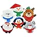Fuzzy Friends Bundle: 6 Items - Plush Christmas Roly-Poly Pals, 5 Inch