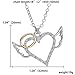 Luvalti Angel Wings Heart Pendant Necklace - Romantic Angel Necklace for Women