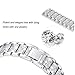 Mtozon Metal Bands Compatible with Fitbit Charge 3/Charge 4, Replacement Metal Rhinestone Bling Bracelet Wristband for Women, Silver