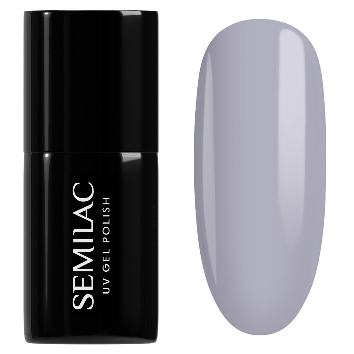 SEMILAC Gel Nail Polish 224 Official Grey - Full Coverage Gel Polish - Soak Off Easy To Use LED/UV Nail Lamp - Long Lasting Manicure and Pedicure up to 3 weeks