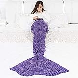 EternalUS Mermaid Tail Blanket Adults, Mermaid Tail for Teenage Girl Gifts, Mermaid Sleeping Bags for Girls,Birthday Gifts for Women Purple Adult