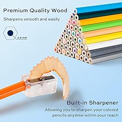 finenolo 36 Pack Colored Pencils for Adult Coloring