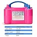 AGPtEK Electric Air Balloon Pump with Built-in Tying Tool, 110V 600W Pink and White Portable Dual Nozzle Inflator/Blower for Party Decoration-with Tying Tool on Handle
