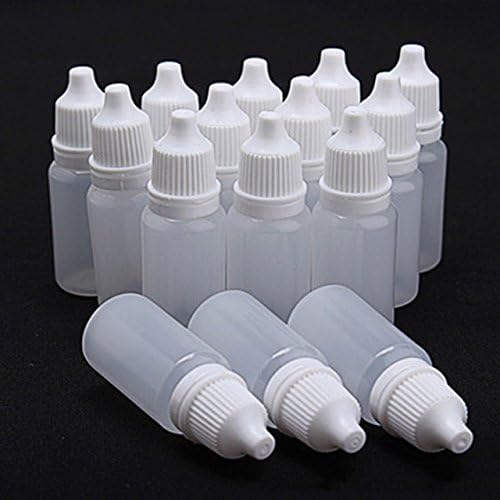 Bhbuy 20pcs 10ml Empty Plastic Squeezable Dropper Bottles Eye Liquid Dropper Dispense Oil Container