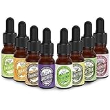 8 Pack Essential Oil Set with Dropper [RELAXING SCENT] - Glass Amber Bottle Organic Pure Therapeutic French for Diffuser, Aromatherapy, Headache, Pain, Sleep-Perfect For Candles Massage 10ml (0.33oz)