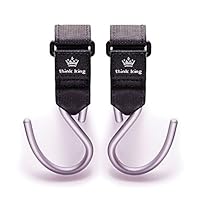 Think King Mighty Buggy Hook for Stroller, Wheelchair, Rollator, Walker, 2 Pack