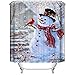 Charming Charm 66X72 inches Inches Winter Holiday Merry Christmas Happy Snowman and Cardinals Shower Curtain New Waterproof Polyester Fabric Bath Curtain ( Shower Rings Included )