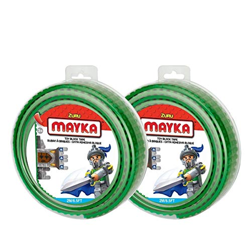 Mayka Toy Block Tape - 4 Stud - Blue - 6 Feet - 2 Pack (Compatible with Lego) Mayka Toy Block Tape - 4 Stud - Blue - 6 Feet - 2 Pack (Compatible with Lego)