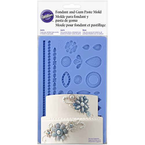 Wilton 409-2528 Wedding Jewelry Fondant Mold, Blue Wilton 409-2528 Wedding Jewelry Fondant Mold, Blue