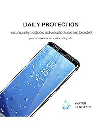 MP-MALL - Protector de pantalla para Samsung Galaxy S8 (cristal templado), diseño de marco de alineación