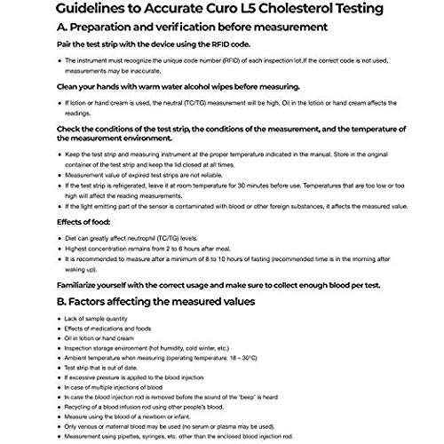 DZWJ Blood Cholesterol and Glucose Test Kit Digital Meter 10 Total Cholesterol Strips Included - Thumbnail 4
