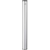 ZM 1-1/4 In. x 12 In. Brass Threaded Tube for Tubular Drain Applications, 20 Gauge, Chrome Plated