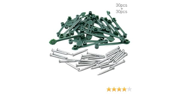 KINGLAKE Clips de plástico para Fijación de Plantas, 30 Unidades ...
