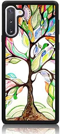 Art Colorful Love Tree Pattern Case for Samsung Galaxy Note 10 Plus Case Soft Silicone & Hard Back Cover [Shock Absorbent] Case