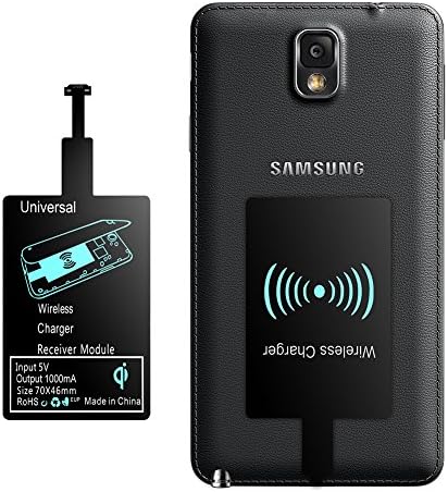 QI Receiver for Android Micro USB,1000mAh Super Speed Ultra Slim 0.4mm Qi Wireless Charging Receiver Patch Module for Samsung Galaxy S4 Note 4,Sony Xperia Z3+, Moto G4