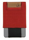 NOMATIC Red Slim Minimalist Wallet- Everyday Carry Card Holder- Keys, Cash, Coin