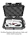 CASEMATIX Compact Waterproof Microphone Travel Case Bag - Designed to Carry Blue Raspberry Premium Mobile USB Microphone for PC, Mac, iPhone and iPad - Rugged Outer Shell and dense Foam