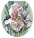 Toilet Tattoos, Toilet Seat Cover Decal, Watercolor Iris, Size Round/standard