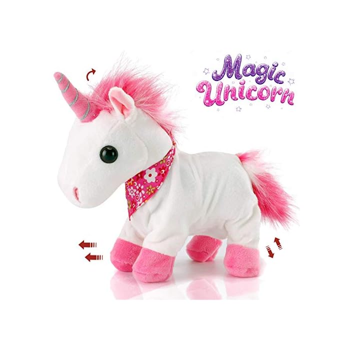 Buy Liberty Imports Interactive Animated Walking Pet Electronic Unicorn Plush Sound Control Toy