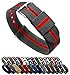 BARTON WATCH BANDS 18mm Smoke/Cherry Standard Length Ballistic Nylon NATO® Style Straps