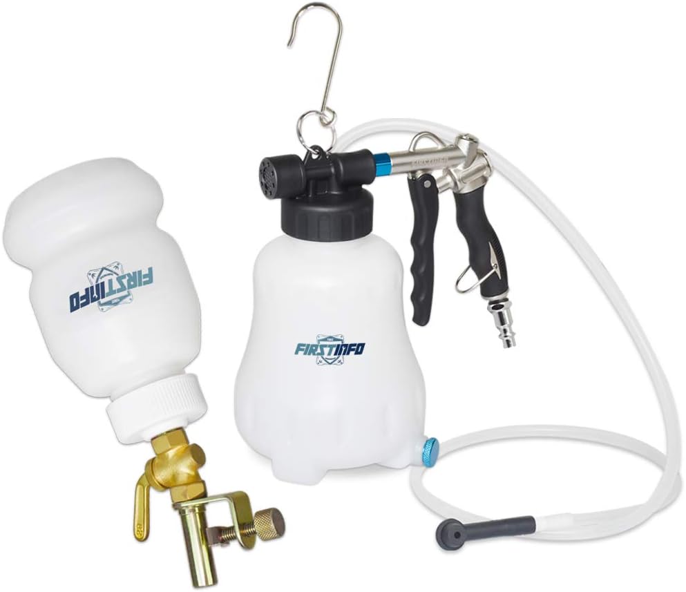 FIRSTINFO 1.1 Liter Pneumatic Brake Fluid Vacuum Extractor and