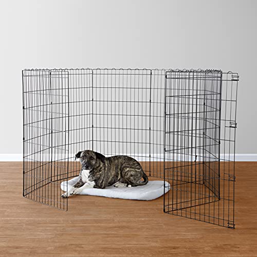 Amazon Basics Foldable Metal Pet Dog Exercise Fence Pen 60 x 60 x 42