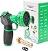 SC Water Metal Garden Hose Nozzle Anti Leak Heavy Duty- 10 Pattern Anti Rust No Squeeze Sprayer -High Pressure Attachment- For Car Wash Water Plants +1 Year Manufacturer Warranty