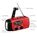 Emergency Radio MECO Solar Hand Crank Dynamo Weather Radio AM/FM/WB NOAA Radio with LED Flashlight, Phone Charger and 1000mAh Power Bank for Camping Hiking Outdoor Survival, with Cable & USB Jacks