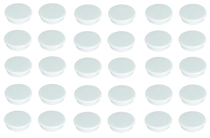 FRANKEN 30x Haftmagnete Magnet, 32 mm, 800 g (Weiß)