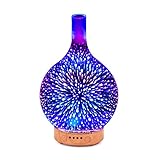 MoKo Essential Oil Diffuser, 100ml Aromatherapy Mist Humidifier, Ultrasonic Air Purifier with 3D Effect Night Light and Auto Shut-Off, Decorative LED Lamp for Office Home Study Yoga Spa - Multi Color