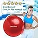 Exercise Ball (Multiple Sizes) for Fitness, Stability, Balance & Yoga - Workout Guide & Quick Pump Included - Anit Burst Professional Quality Design (Red, 55CM)
