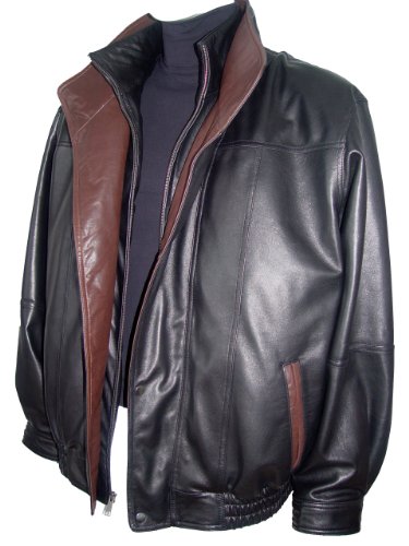 Johnny 1016 Best Mens Leather Jackets 4 Season Winter Coat Larger Sz