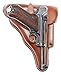 World War Supply Brown Leather German P08 Luger Holster Police Model Marked A. Fischer Berlin C2 1939