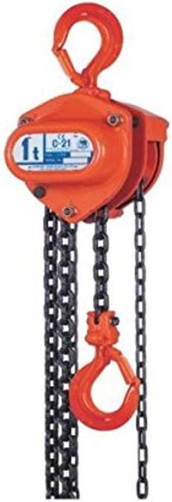 Elephant Lifting C21-0.5 Hand Chain Hoist, 0.5 ton Capacity, 10' Lift Height, Made in Japan