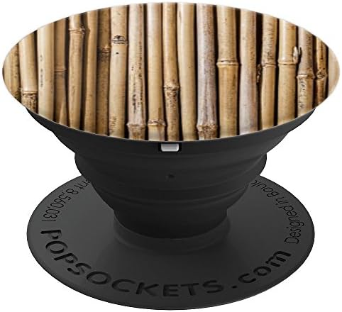 Bamboo Wallpaper Design Fence Brown Tan - PopSockets Grip and Stand for Phones and Tablets
