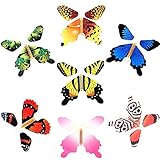 Rinhoo 7Pcs Magic Fairy Flying in the Book Butterfly Rubber Band Powered Wind Up Butterfly Toy Great Surprise Wedding Birthday Gift