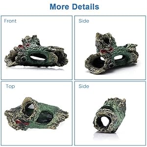 YOUTHINK Legni Arredo per Acquario,Acquario Legno Acquario Ornamento Artificiale Tronco in Resina Grotta per Acquario…