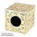 YJY Vintage Floral Tissue Holder Box Cover - Decorative Roll Facial Paper Dispenser Case for Bathroom Toilet Kitchen Office Car - Square(14 Black Gold)